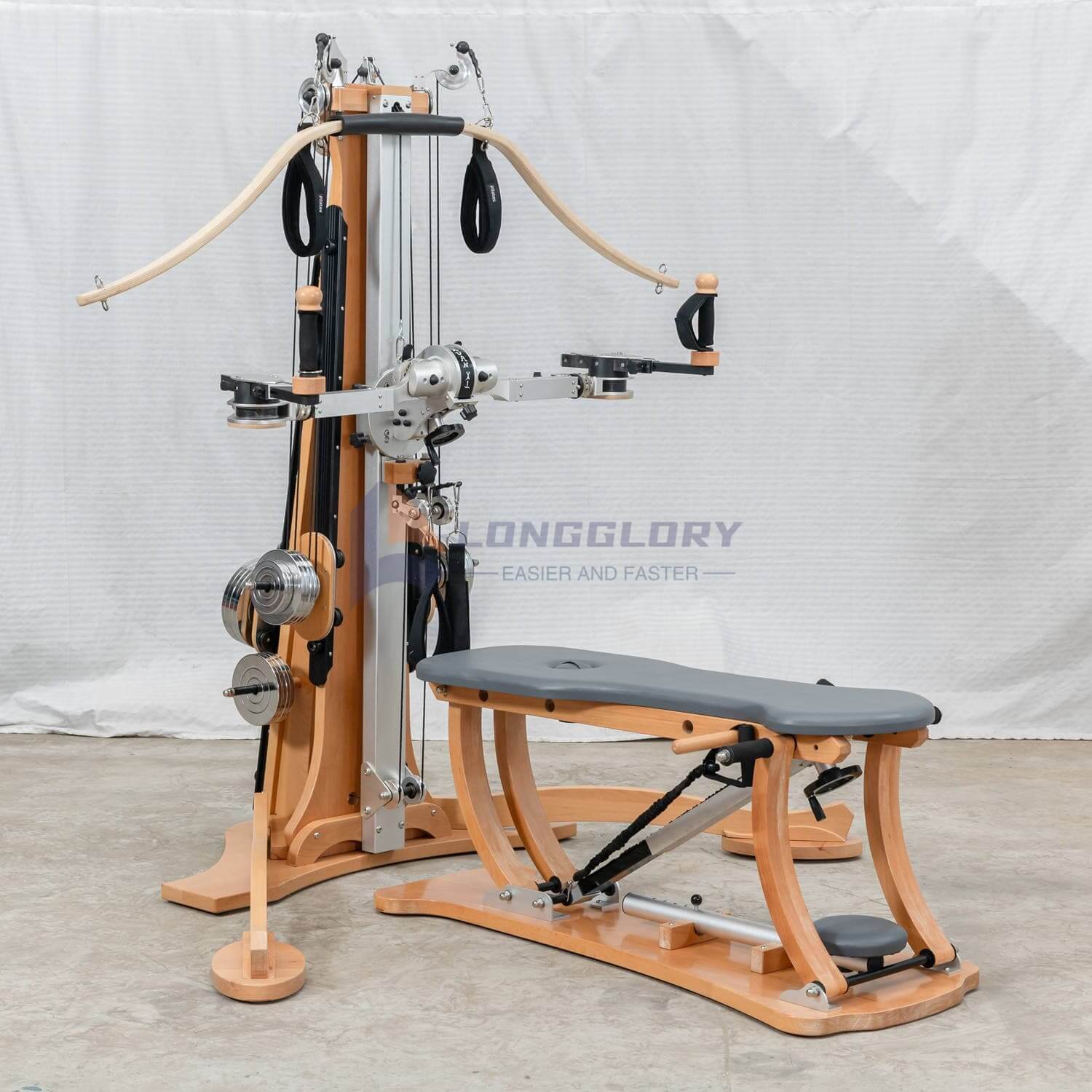 Beech Pilates Tower Reformer ด้วย Pulley