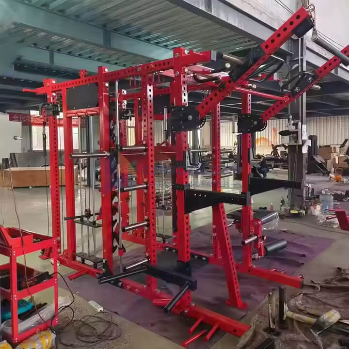 Strength Training Smith Machine Fitness Equipment Multi Functional Trainer Power Rack Smith Machine Squat Rack for Weight Loss